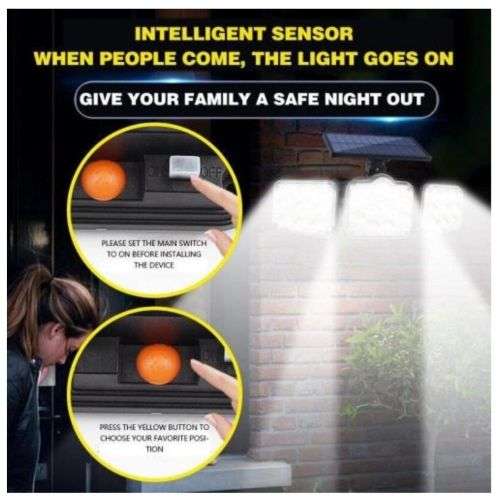 Split head Solar Sensor Light With Remote