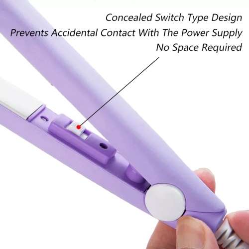 Mini portable hair straightener iron