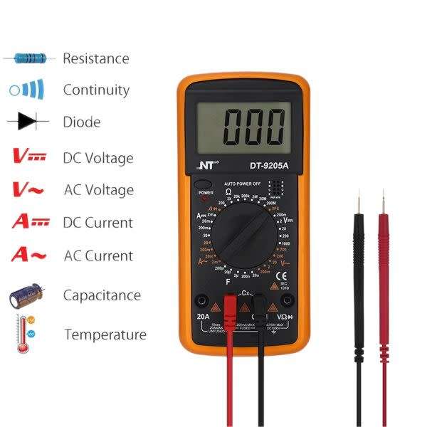 Digital Multimeter AC/DC Voltage Tester