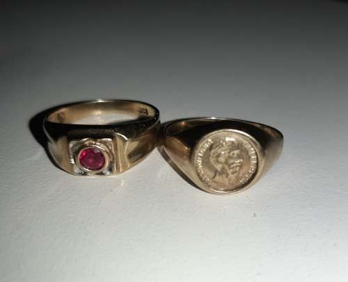 Gold Ring for Men x2