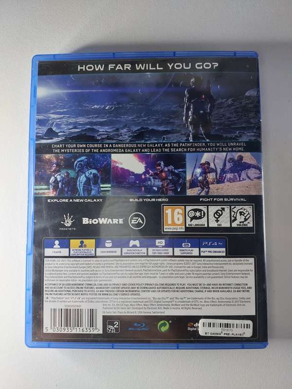 Mass Effect Andrmeda PS4