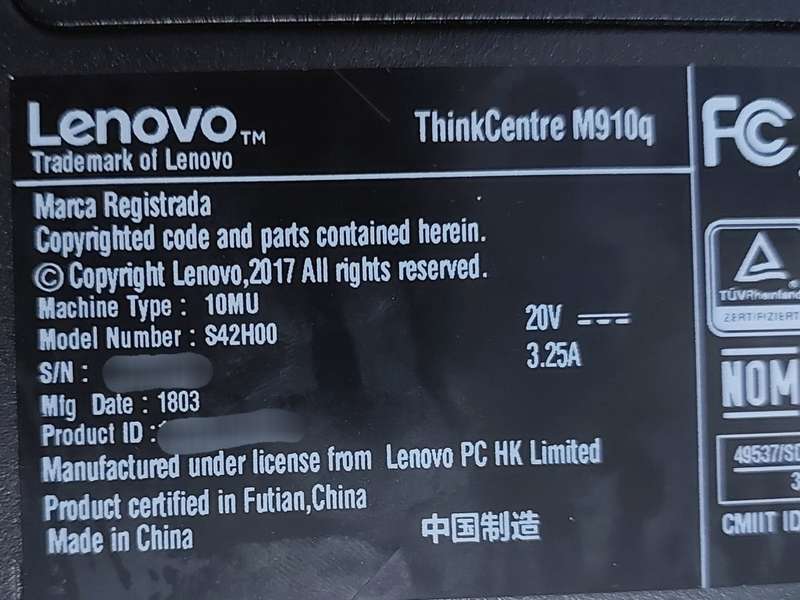 Lenovo ThinkCentre i5-6400T CPU