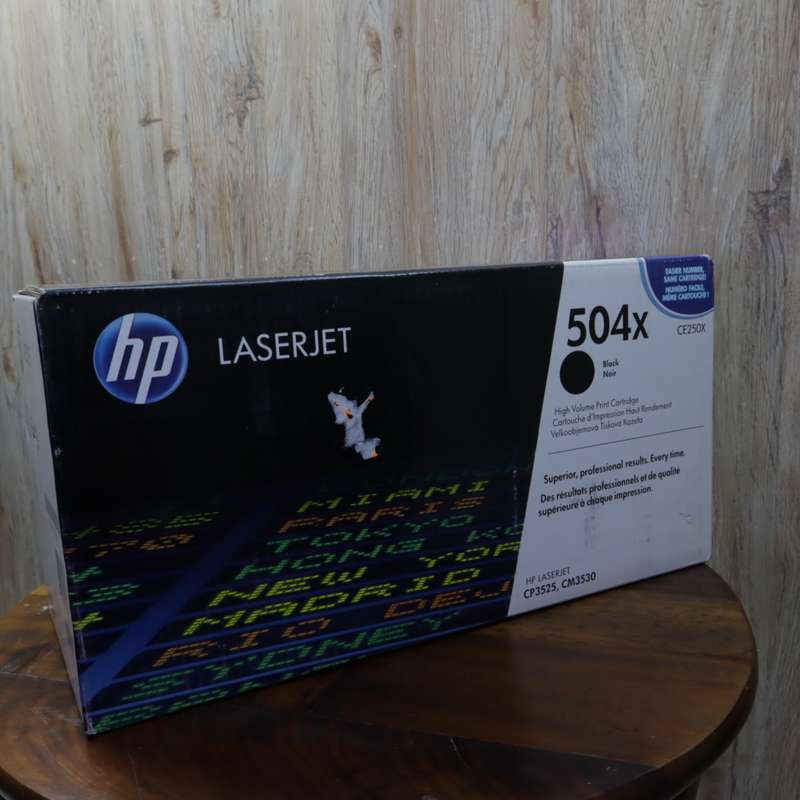 HP 504X (CE250X) Black Toner Cartridge (10,500 Pages) - High Yield
