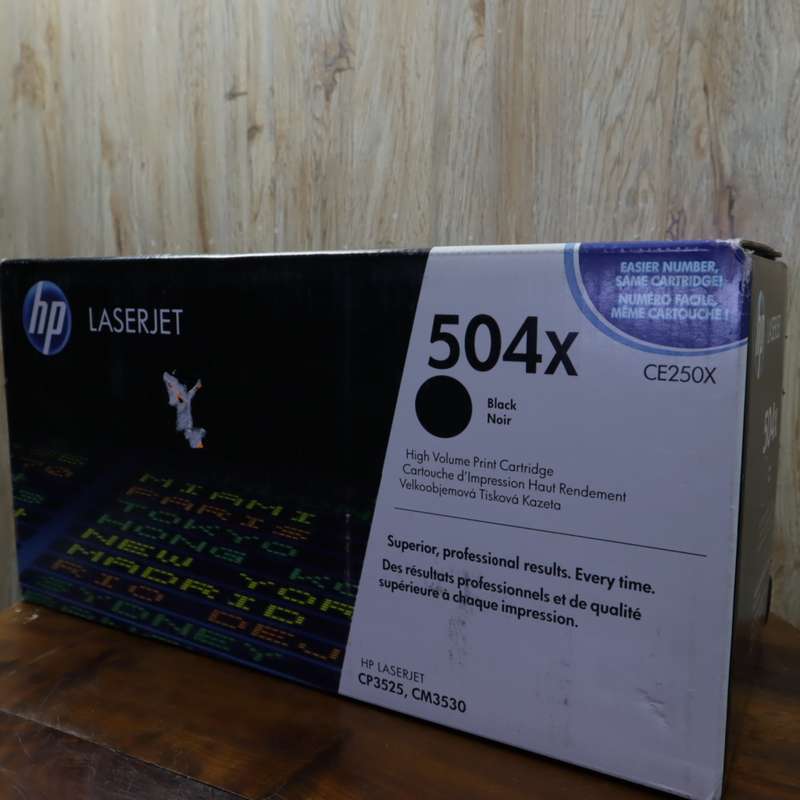 HP 504X (CE250X) Black Toner Cartridge (10,500 Pages) - High Yield