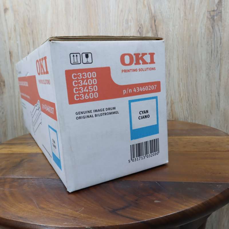 OKI 43460207 CYAN Image Drum (15,000 Pages) for OKI C3300, C3400, C3450, C3600 Printers