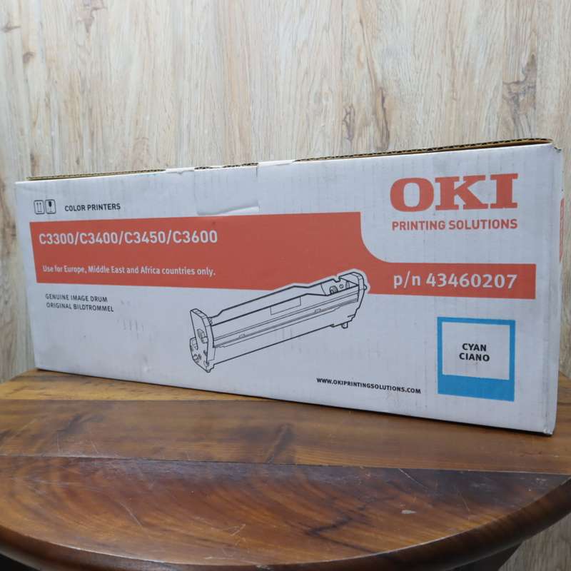OKI 43460207 CYAN Image Drum (15,000 Pages) for OKI C3300, C3400, C3450, C3600 Printers