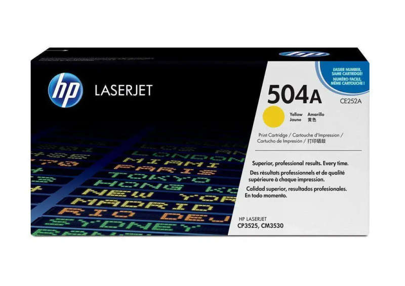 HP 504A (CE252A) Yellow LaserJet Cartridge Toner (7,000 Pages)