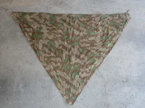WWII Original German camo reversible triangle shelter poncho Zeltbahn