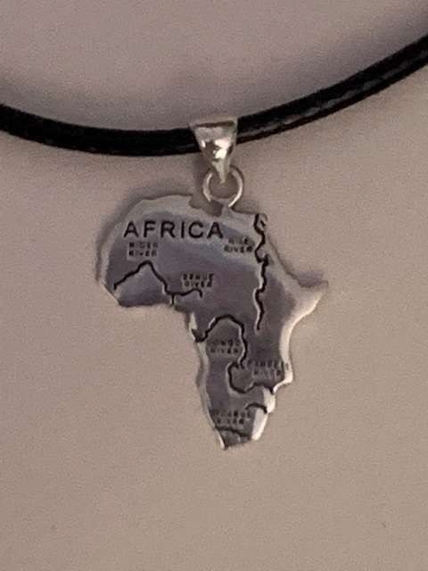 A Sterling Silver Africa pendant