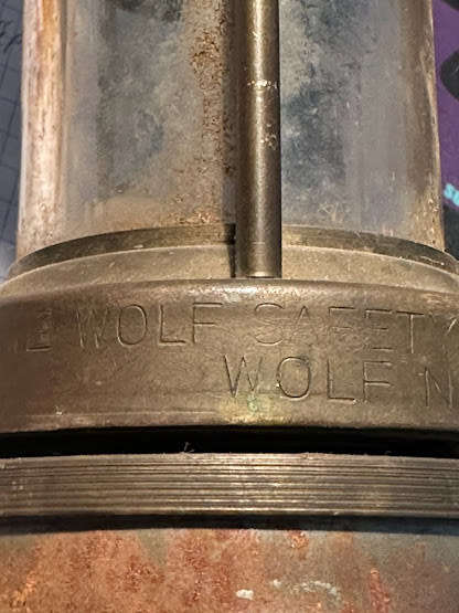 Wolf safety mining lamp  VINTAGE GREEN & SONS WOLD NO 1 MINING/SAFETY LAMP