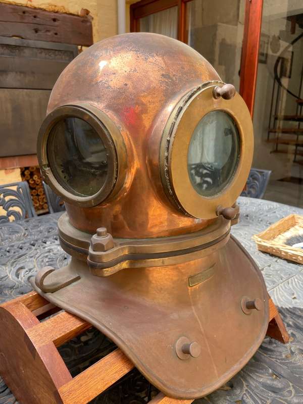 Original Russian Soviet 3-bolt Diving Helmet. USSR MARITIME