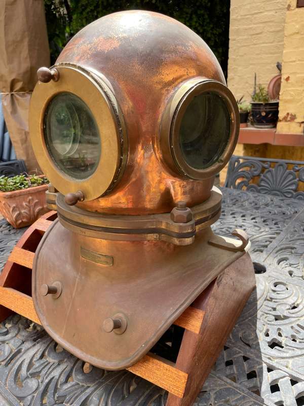Original Russian Soviet 3-bolt Diving Helmet. USSR MARITIME