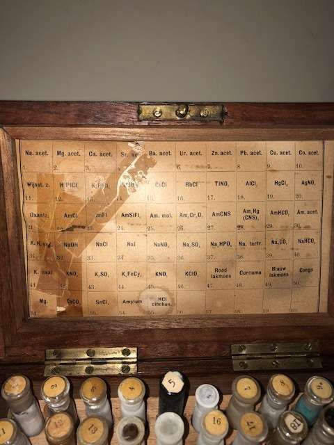 Vintage/Antique Glass bottles Pharmacy Chemistry Science kit set