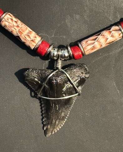 FOSSIL SHARK TOOTH PENDANT