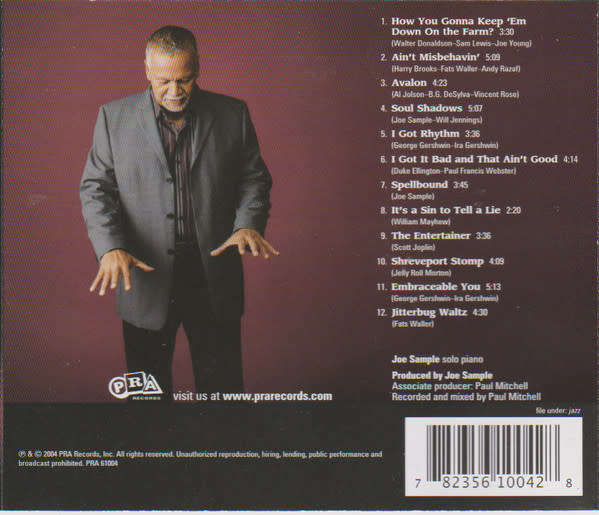 Cd, Joe Sample- Soul Shadows
