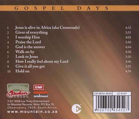 CD, Jonathan Butler- Gospel days