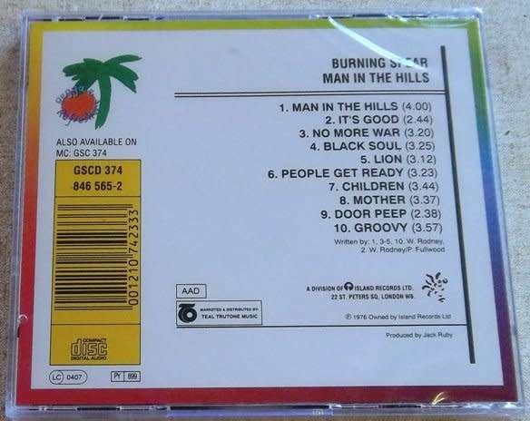 CD, Burning Spear- Man In The Hills
