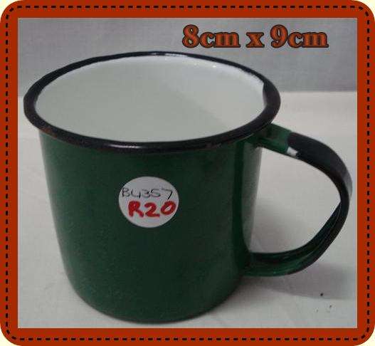 Stunning Enamel Green Mug