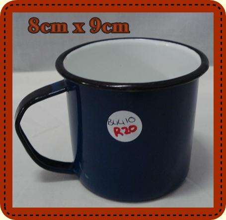 WoW!!  Enamel Blue Mug