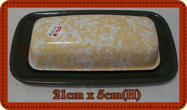 Beautiful Enamel Butter Dish