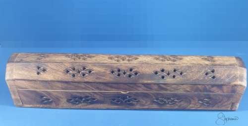 Wooden Indian Rosewood Incense Box Burner and Holder