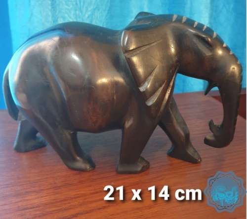 3 Wooden Elephant Ornaments