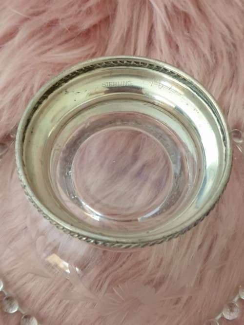 Sterling Silver and Glass  Bowl