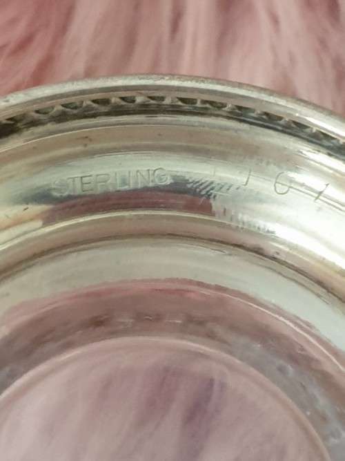 Sterling Silver and Glass  Bowl