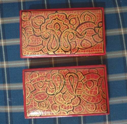 2 Paper Mache Trinklet Boxes
