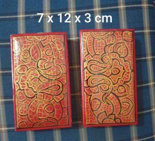 2 Paper Mache Trinklet Boxes