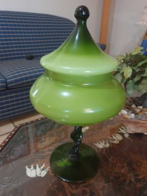 Studio Glass Bowl with Lid  Just for You