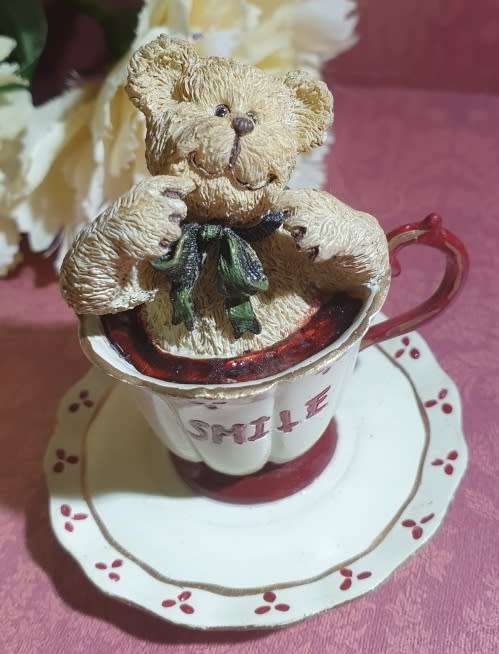 Collectable Teddy in Teacup Just for You