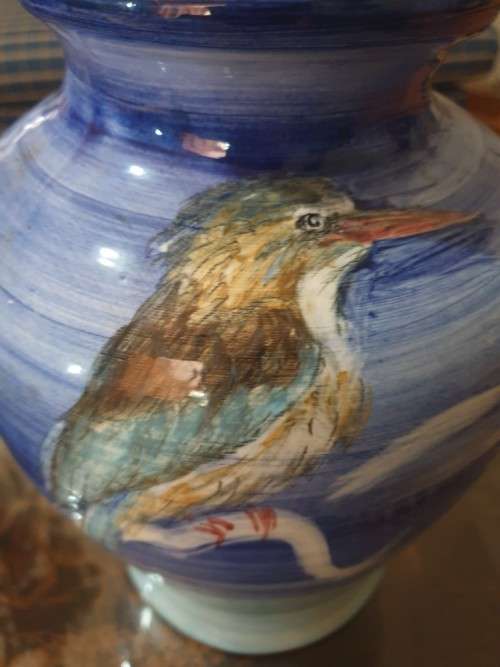 Lovely Blue Kingfisher  Vase Just for You