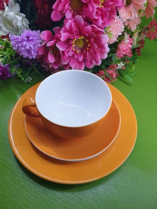 Two Tri Sets  German Coffee Sets (Orange)