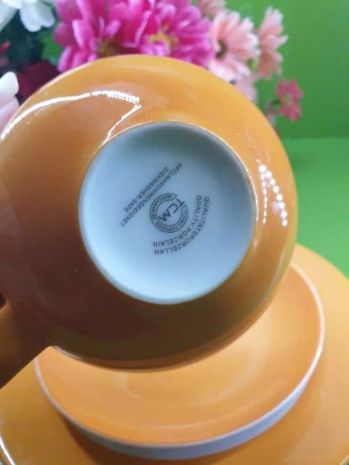 Two Tri Sets  German Coffee Sets (Orange)