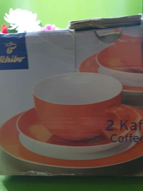 Two Tri Sets  German Coffee Sets (Orange)