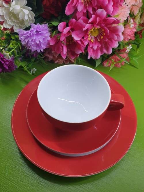 Two Tri Sets  German Coffee Sets (Red)