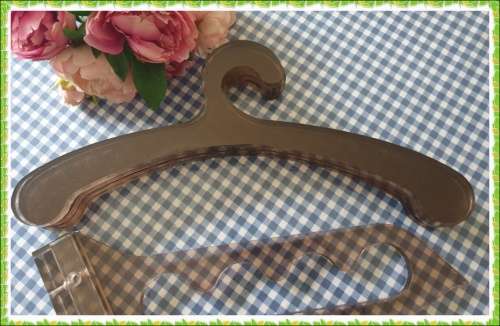 4 Perspex Coat Hangers with Wall Bracket
