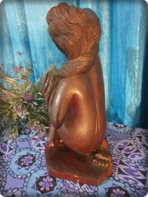 Solid Wood Figurine (Very Heavy) REDUCED TO CLEAR