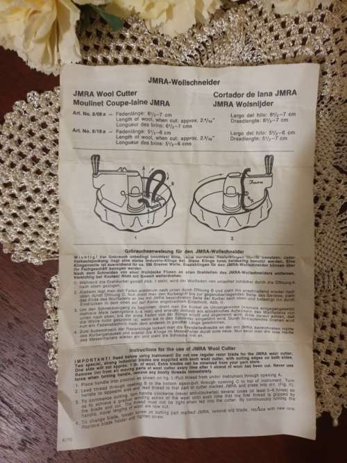 An Imra Germany Smyrna Work Wool Cutter (Two Cutters in Box)