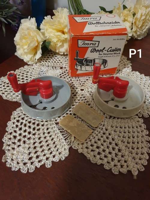 An Imra Germany Smyrna Work Wool Cutter (Two Cutters in Box)