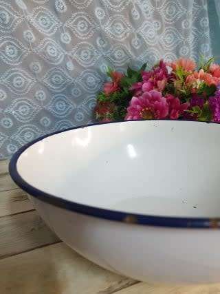 Vintage Enamel Bowl Just for You