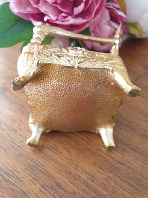 Victorian antique Golden Throne Jewelry chest - Rare find Early 1900s English Antique