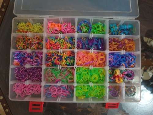 Rainbow Rubber Bands Bracelet Jewellery Making Kit Girls Arts Crafts Set