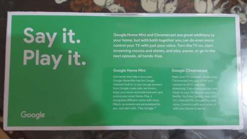 Google Home Mini and Chromecast Smart TV Kit