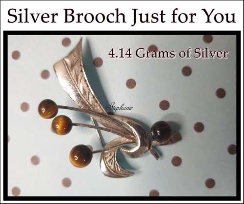 Vintage Silver Brooch Just for You