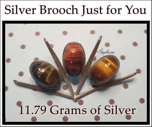Vintage Silver Brooch Just for You