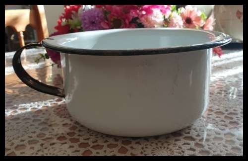 Vintage Enamel Chamber Pot