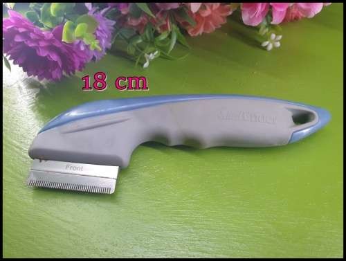 Shed Ender Professional De-Shedding Tool for Dogs and Cats Color Silver and Blue by ShedEnder