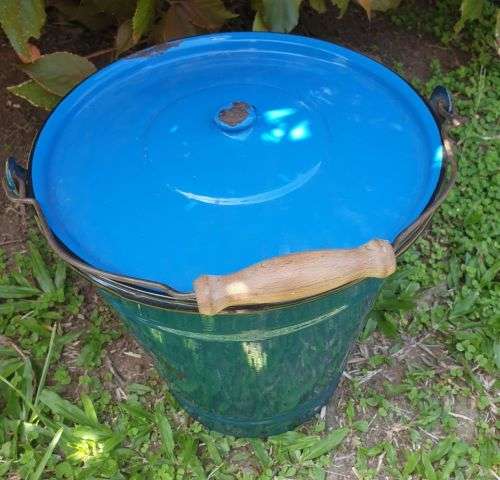 Vintage Enamel Bucket